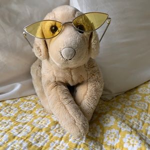Yellow cat eye glasses